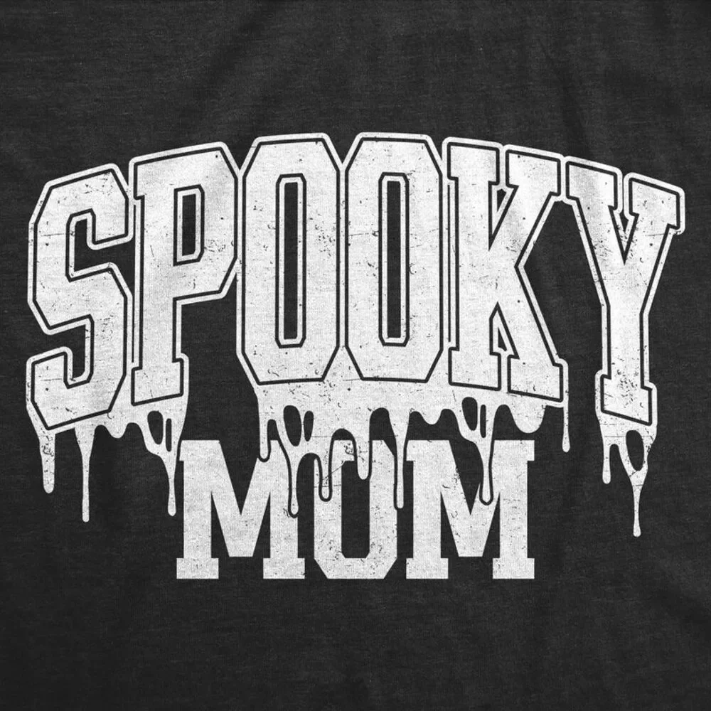 Womens Funny T Shirts Spooky Mom Sarcastic Halloween Tee For Ladies